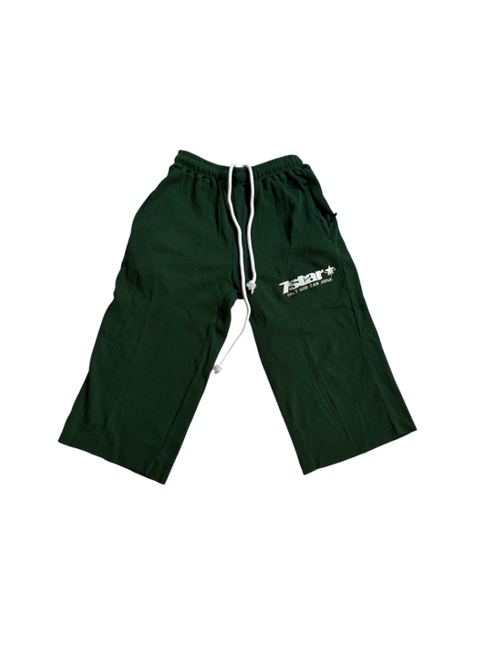 Green 3/4 Shorts
